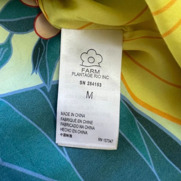 Farm Rio‎ Women's Pietra Mini Wrap Dress Size M Multicolor Vibrant Summer Beach - Picture 10 of 12